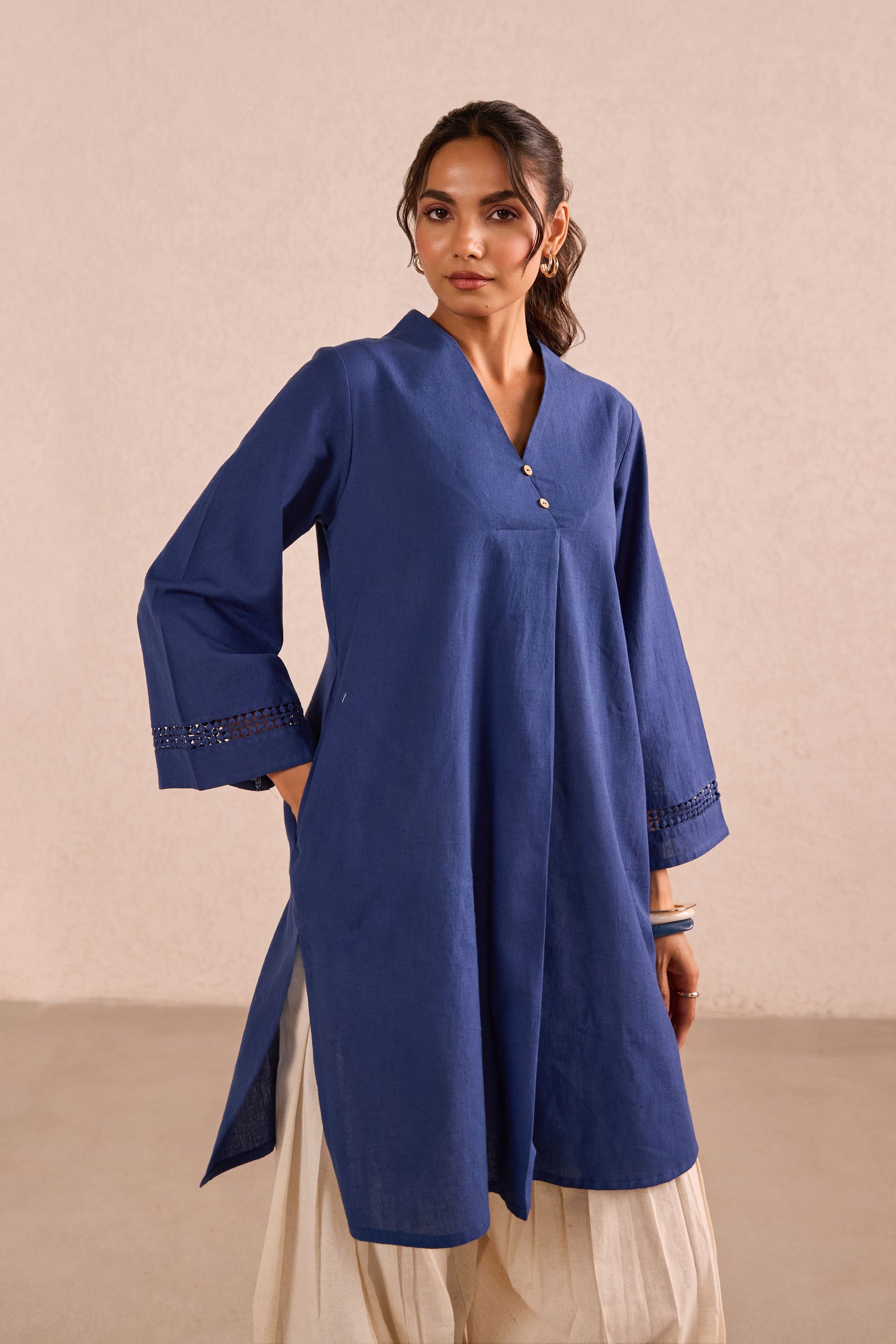 Cobalt Blue & Ivory Co-ord Set