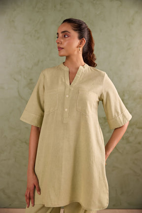 Sage Green Linen Blend Co-ord Set