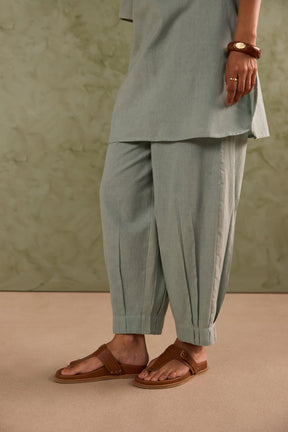 Powder Green Linen Blend Co-ord Set