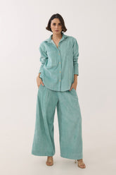 Aqua Blue Corduroy Co - ord Set - Tara - C - Tara