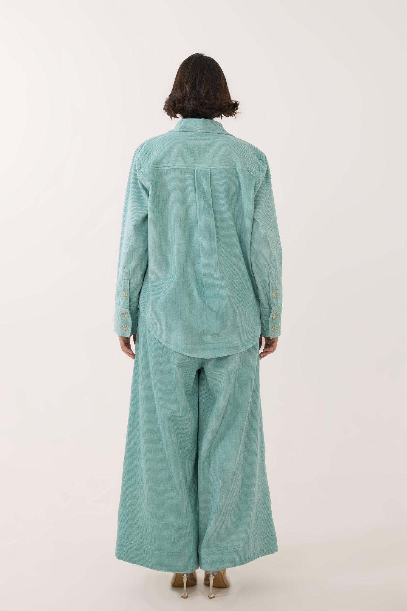 Aqua Blue Corduroy Co - ord Set - Tara - C - Tara