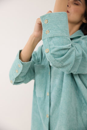 Aqua Blue Corduroy Co - ord Set - Tara - C - Tara