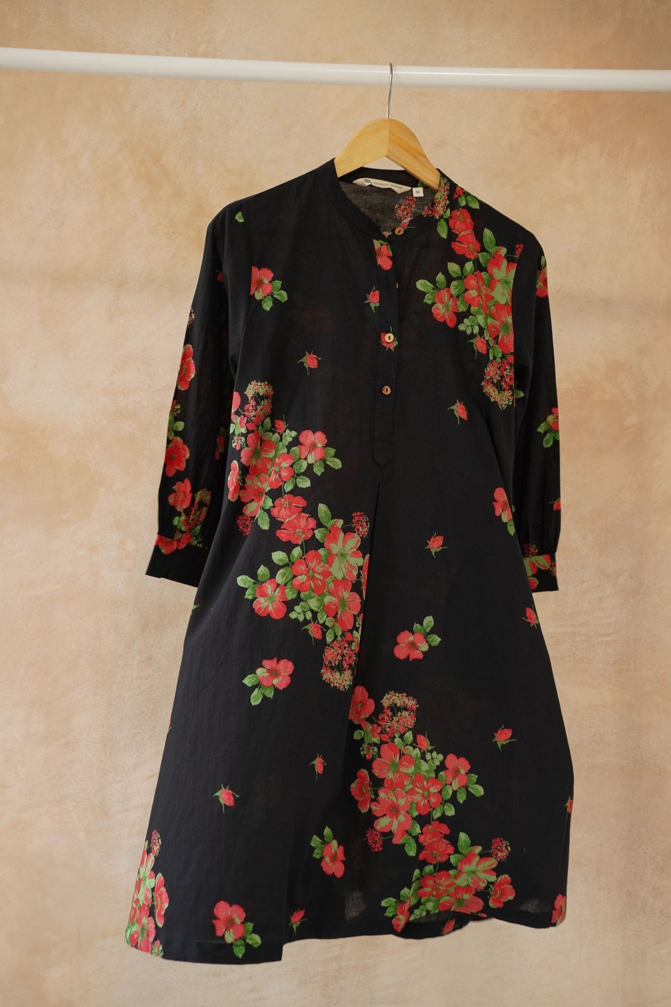 Black Bloom Blue Kurta - Tara - C - Tara