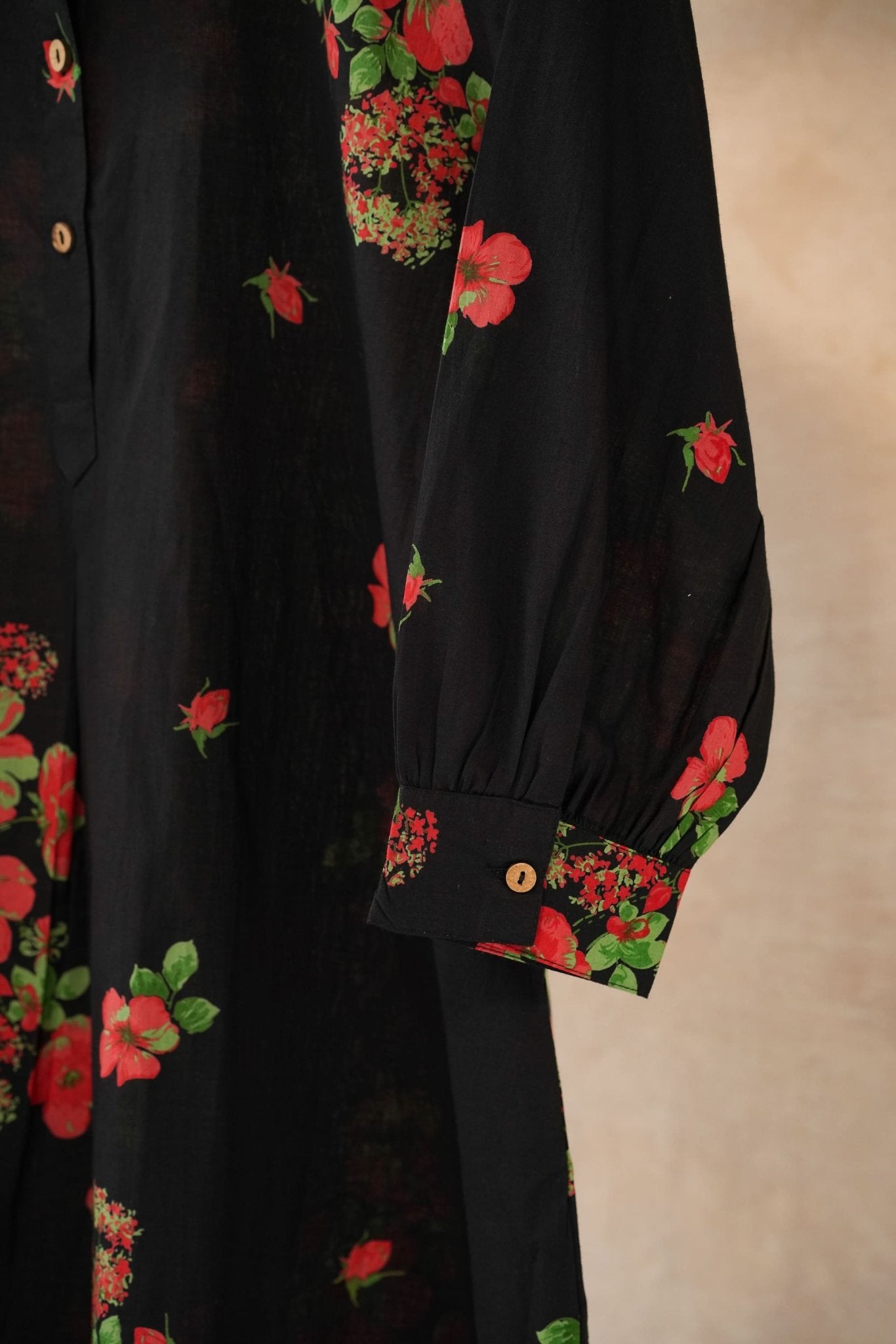 Black Bloom Blue Kurta - Tara - C - Tara