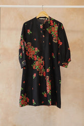 Black Bloom Blue Kurta - Tara - C - Tara