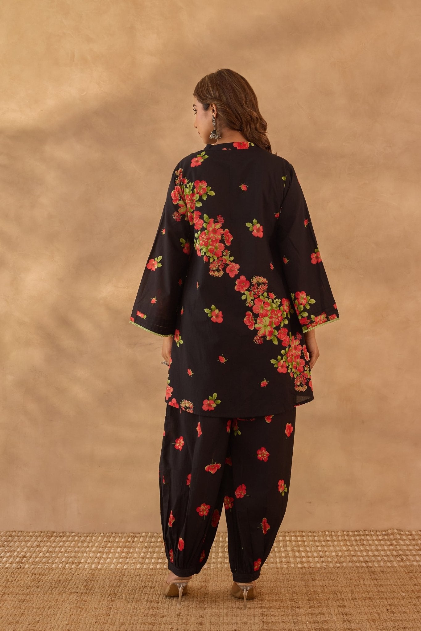 Black Floral Coord Set - Tara - C - Tara