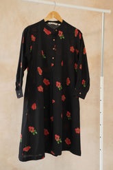 Black Floral Printed Kurti - Tara - C - Tara