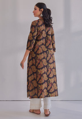 Black Jahota Hand Block Printed Kurta - Tara - C - Tara