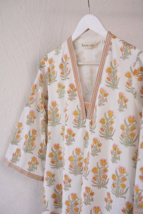 Block Print Cotton Kurta - Tara - C - Tara