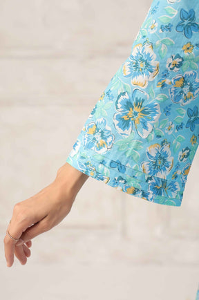 Blue Floral Printed Co - Ord set - Tara - C - Tara