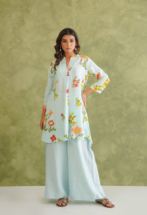 Blue Floral Printed Co - Ord Set - Tara - C - Tara