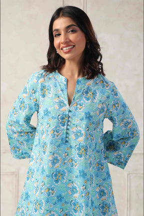 Blue Floral Printed Co - Ord set - Tara - C - Tara