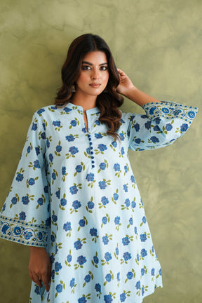 Blue floral Printed Coord Set - Tara - C - Tara