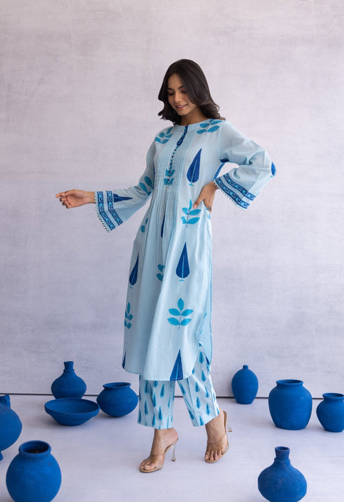 Geometric buta printed coordset