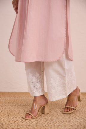 Blush Pink Pintuck Embellished Co - ord Set - Tara - C - Tara