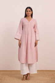 Blush Pink Pintuck Embellished Co-ord Set