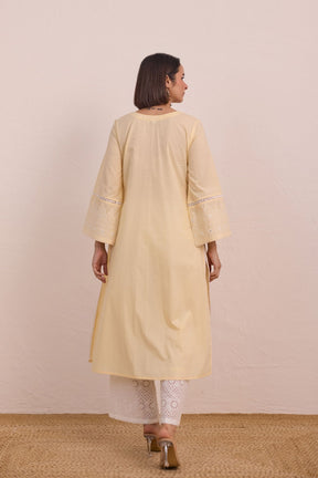 Butter Yellow Embroidered Co - ord Set - Tara - C - Tara