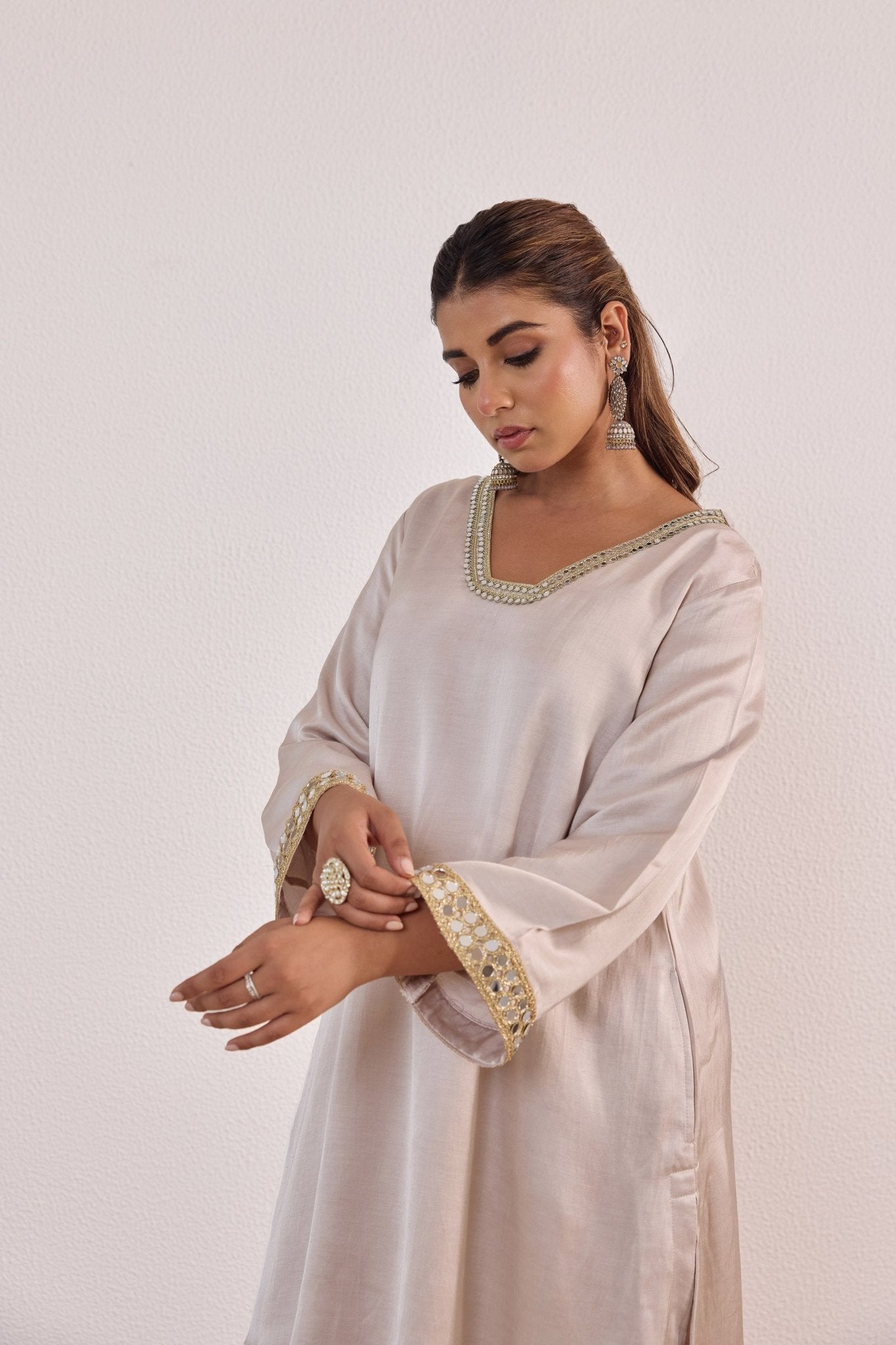 Champagne Pearl Embellished Co - ord set - Tara - C - Tara