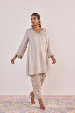 Champagne Pearl Embellished Co - ord set - Tara - C - Tara