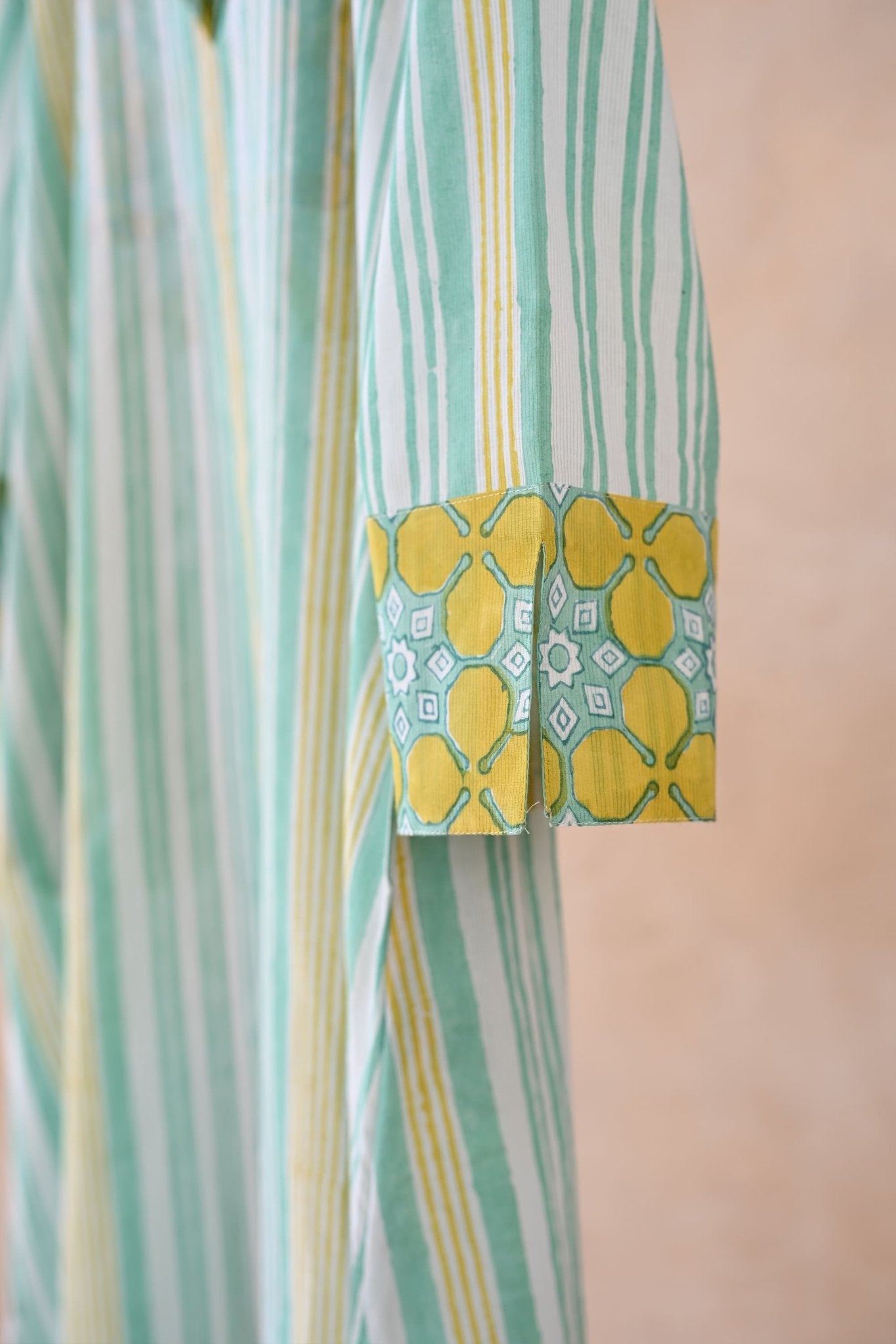 Citrus Breeze Striped Kurta - Tara - C - Tara