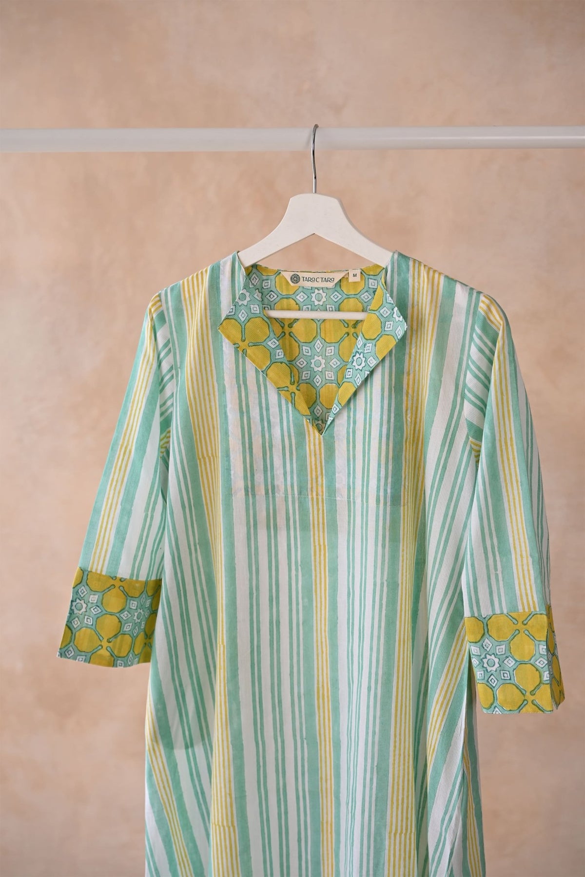 Citrus Breeze Striped Kurta - Tara - C - Tara