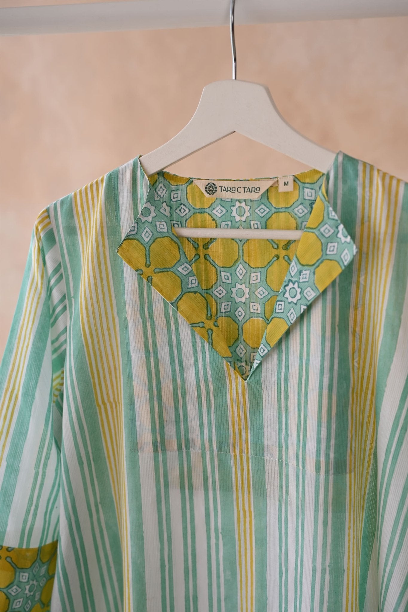 Citrus Breeze Striped Kurta - Tara - C - Tara