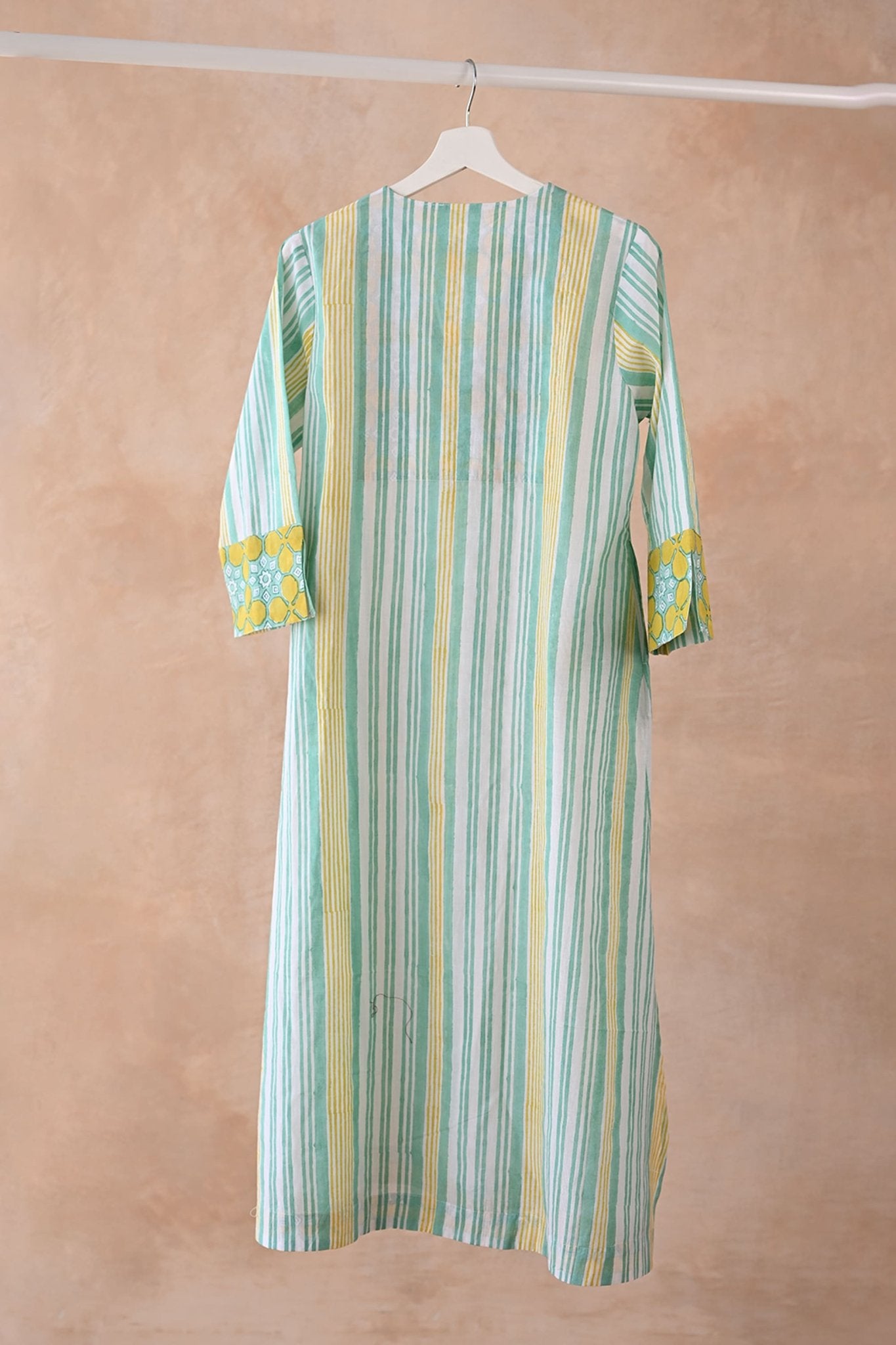 Citrus Breeze Striped Kurta - Tara - C - Tara