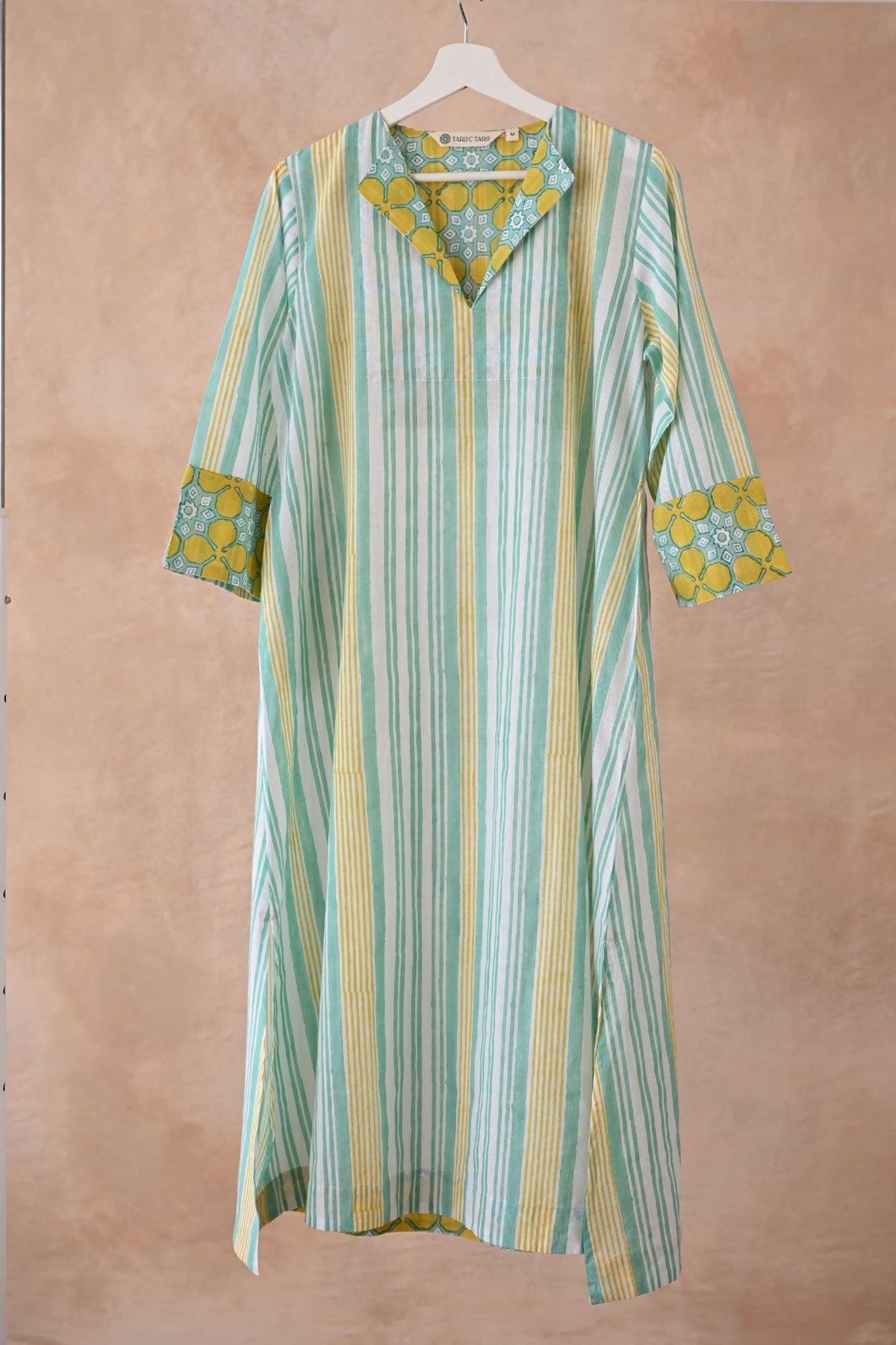 Citrus Breeze Striped Kurta - Tara - C - Tara