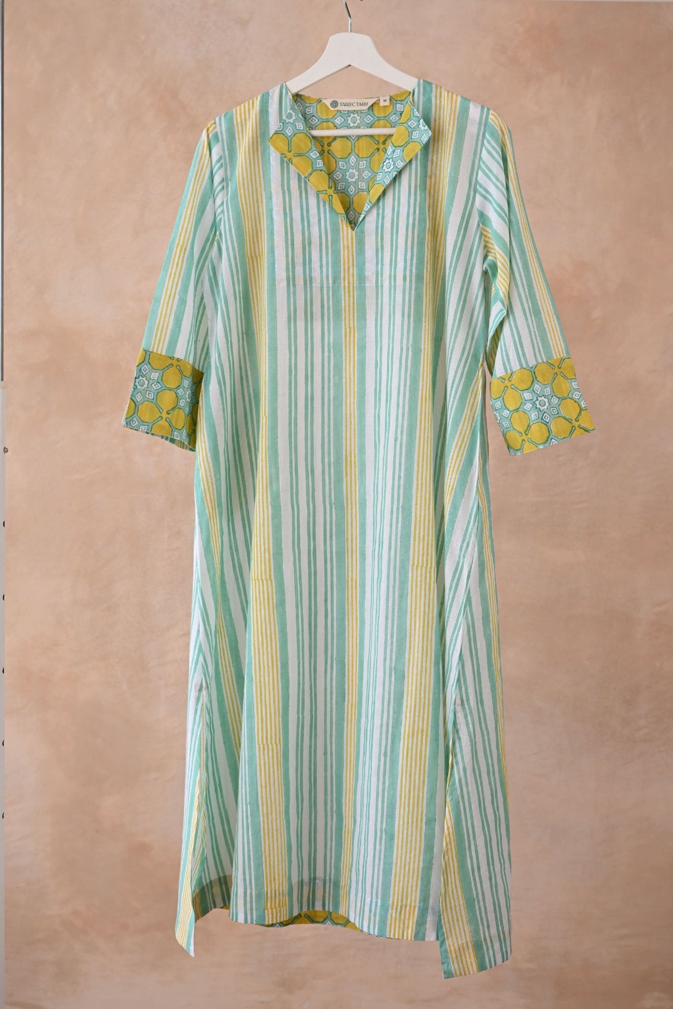 Citrus Breeze Striped Kurta - Tara - C - Tara