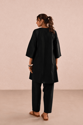 Classic Black Cotton Co-ord Set - Tara-C-Tara
