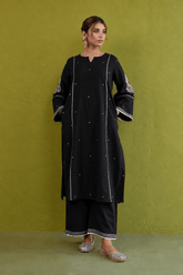 Classic Black Sequin-Embellished Co-ord Set - Tara-C-Tara