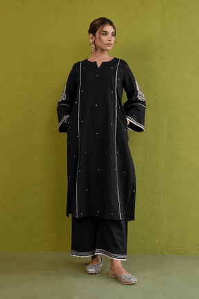 Classic Black Sequin-Embellished Co-ord Set - Tara-C-Tara