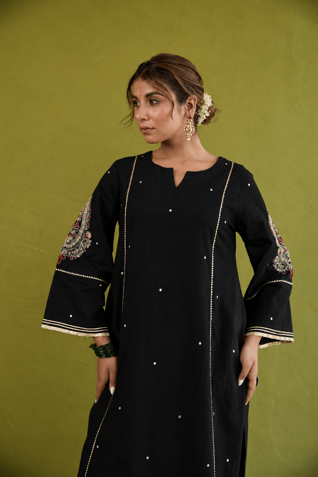 Classic Black Sequin-Embellished Co-ord Set - Tara-C-Tara
