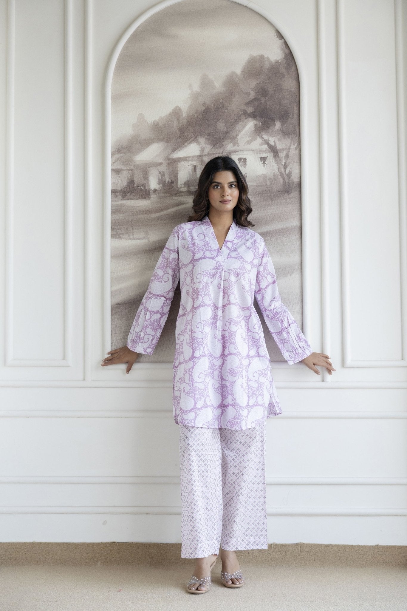 Delicate Lilac Paisley Co - ord Set - Tara - C - Tara