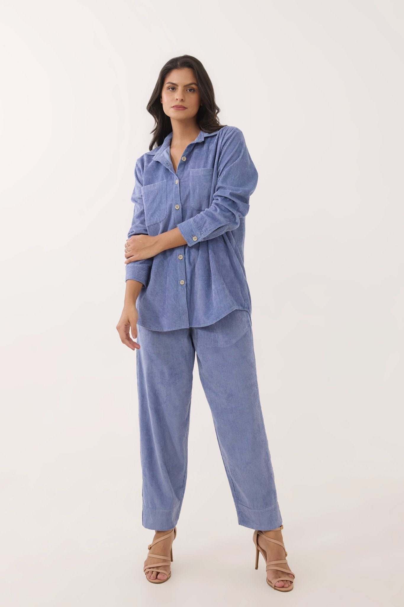 Dusty blue Corduroy Co - ord Set - Tara - C - Tara