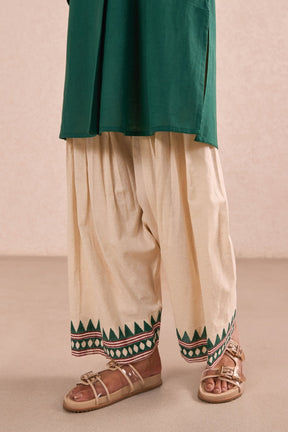 Emerald Green & Ivory Co-ord Set - Tara-C-Tara