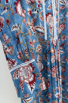 Enchanted Garden Floral Blue Kurta - Tara - C - Tara