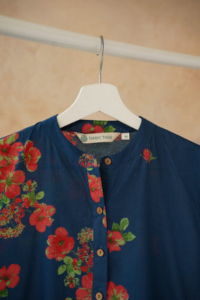 Floral Bloom Blue Kurta - Tara - C - Tara