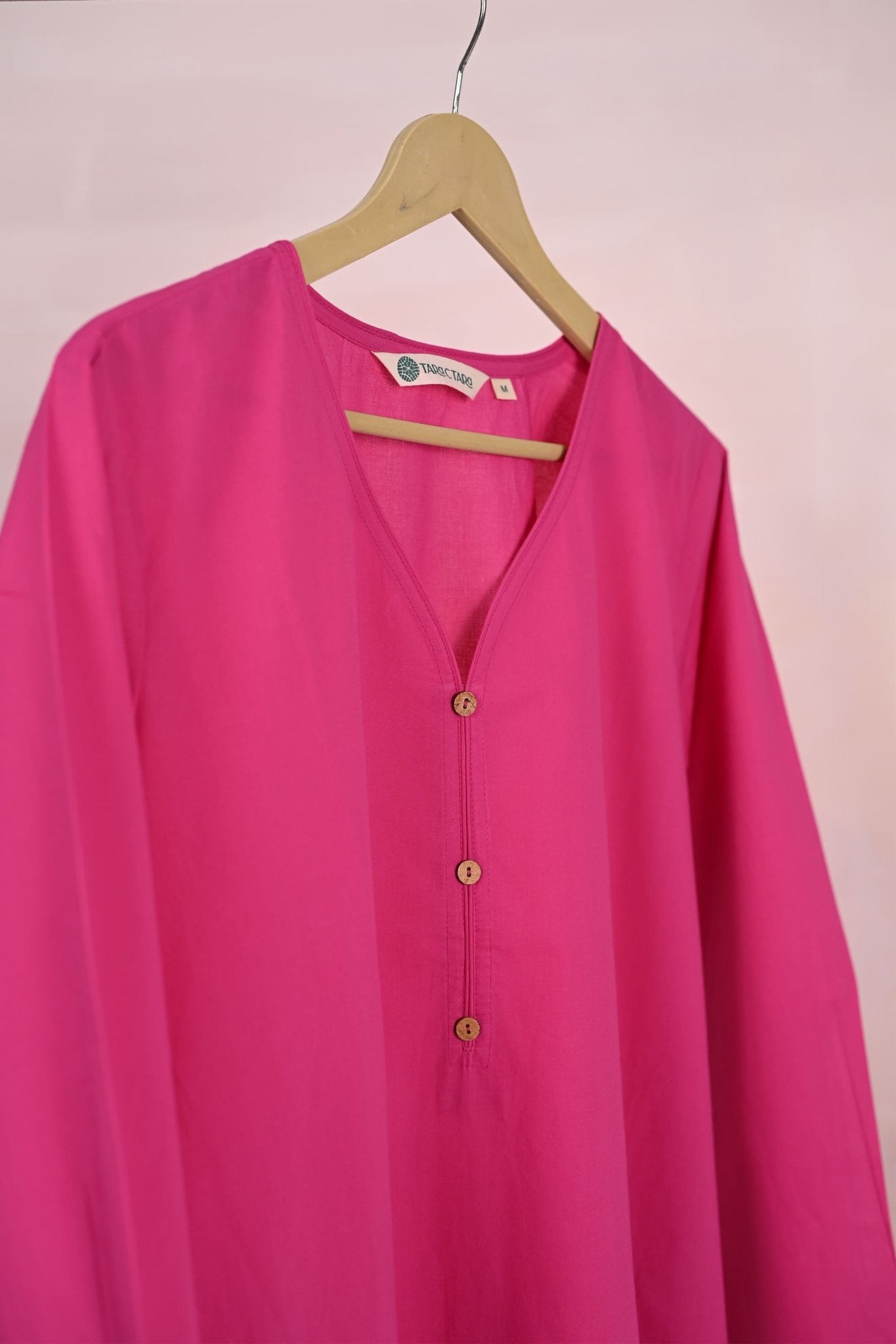 Fresh Pink Pleated Kurta - Tara - C - Tara