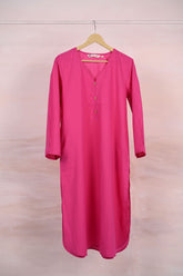 Fresh Pink Pleated Kurta - Tara - C - Tara