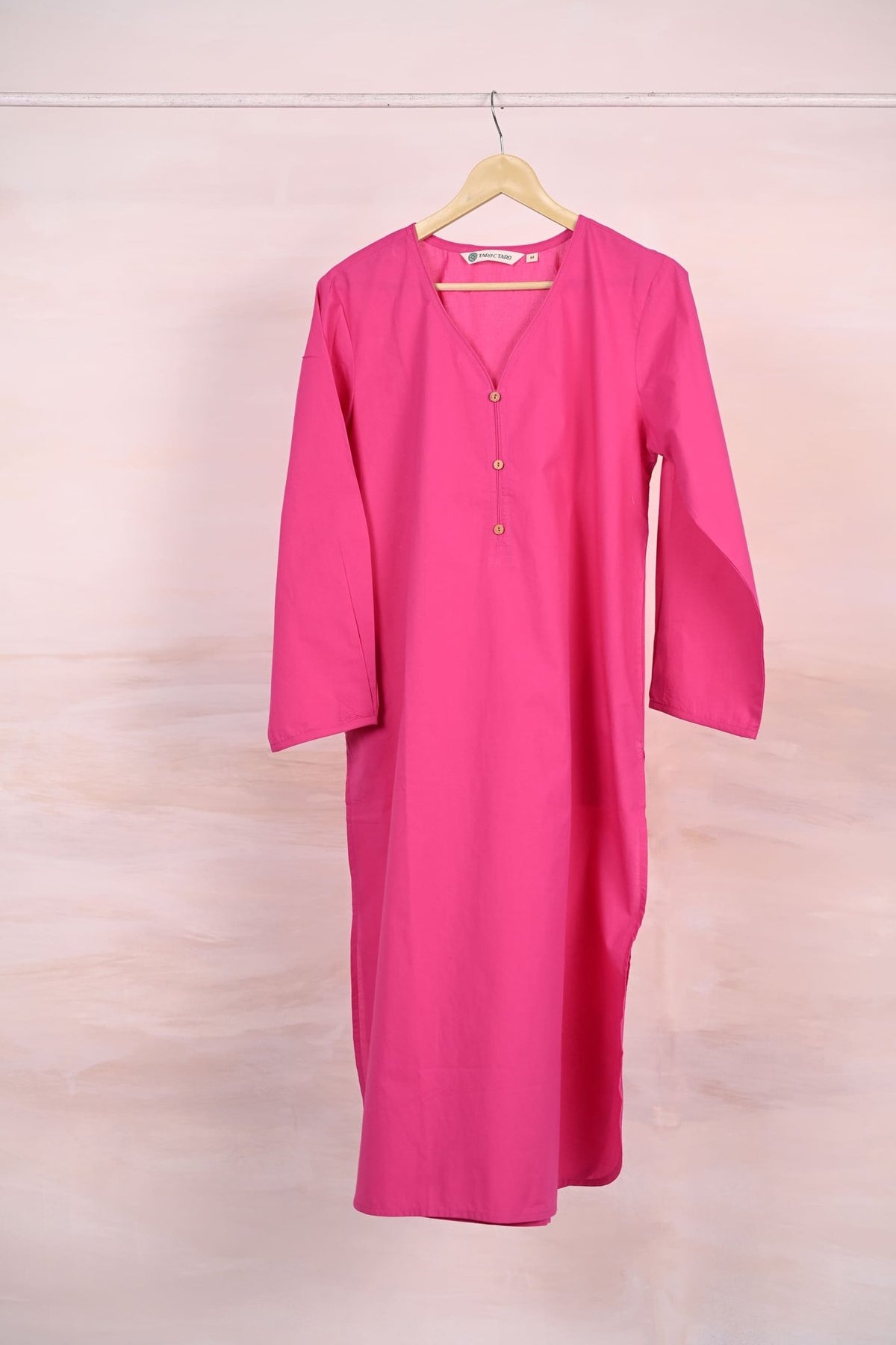 Fresh Pink Pleated Kurta - Tara - C - Tara