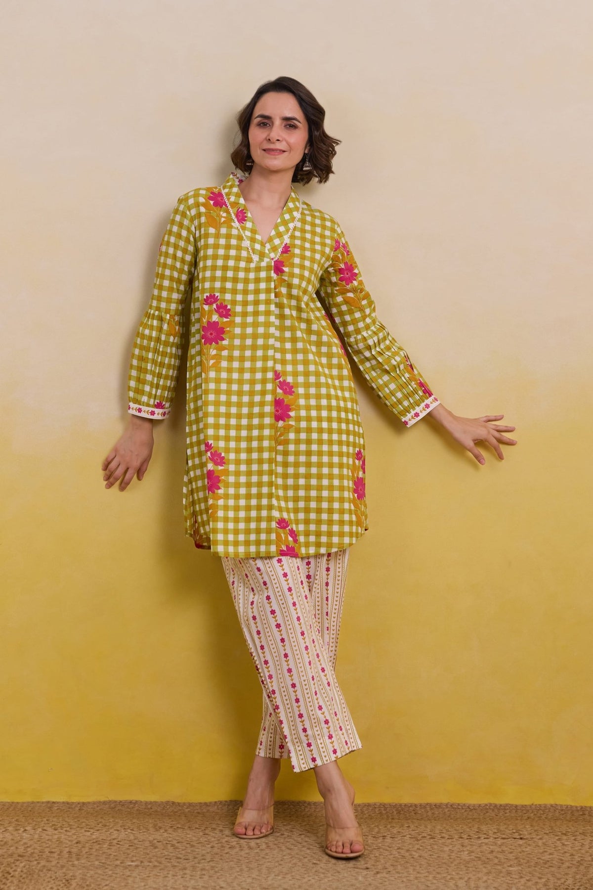 Gingham Blossom Co - ord Set - Tara - C - Tara