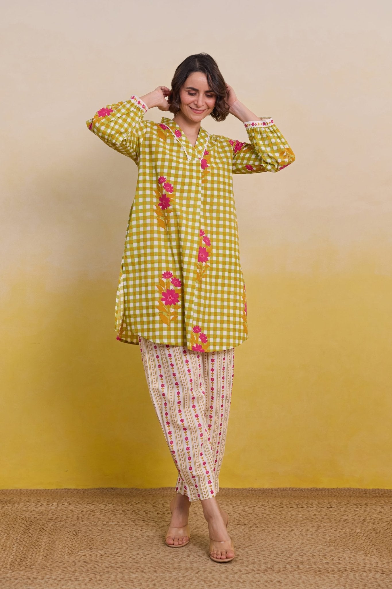 Gingham Blossom Co - ord Set - Tara - C - Tara