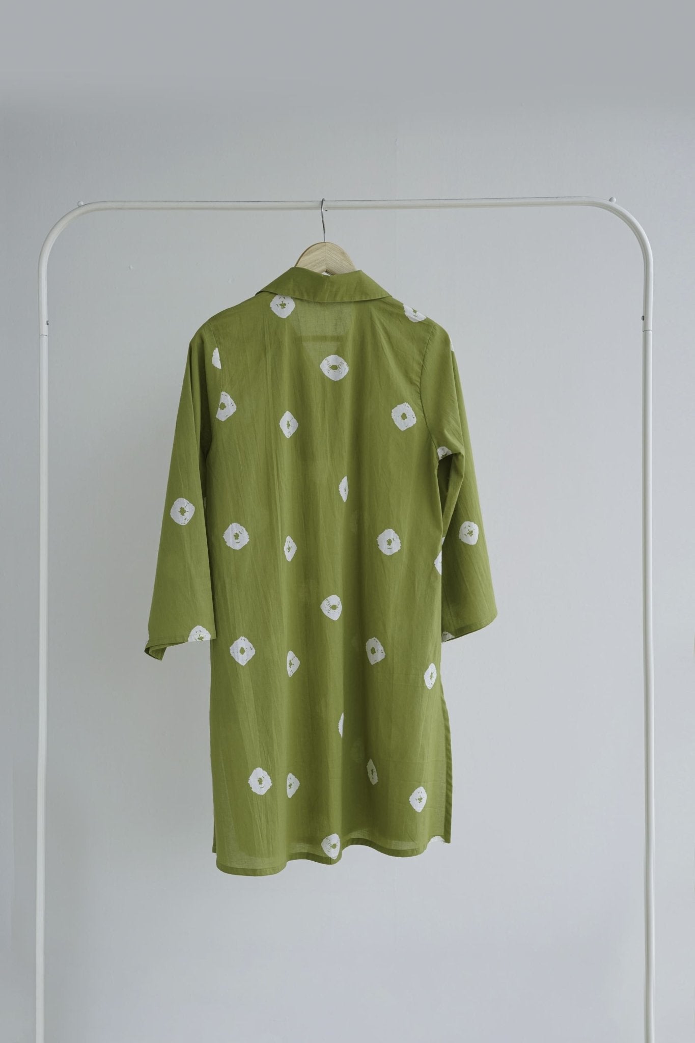 Green Shibori Print Cotton Tunic - Tara-C-Tara