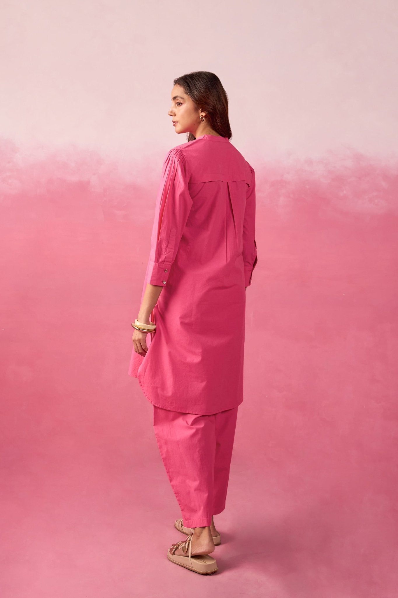 Hot Pink Premium Cotton Co-ord Set - Tara-C-Tara