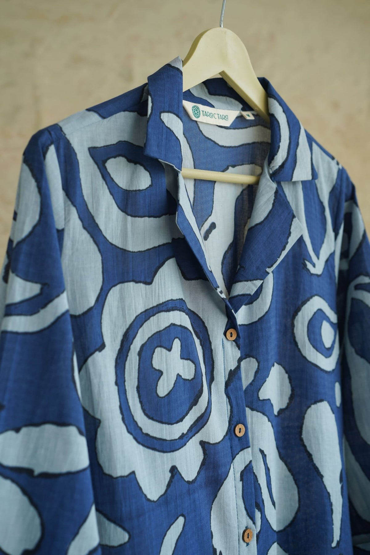 Indigo Abstract Print Cotton Kurta - Tara-C-Tara