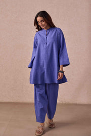 Iris Solid Check Cotton Coord Set