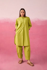 Lime Green Premium Cotton Co-ord Set
