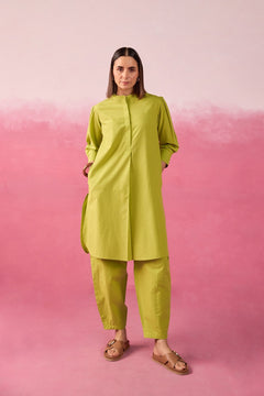 Lime Green Premium Cotton Co-ord Set