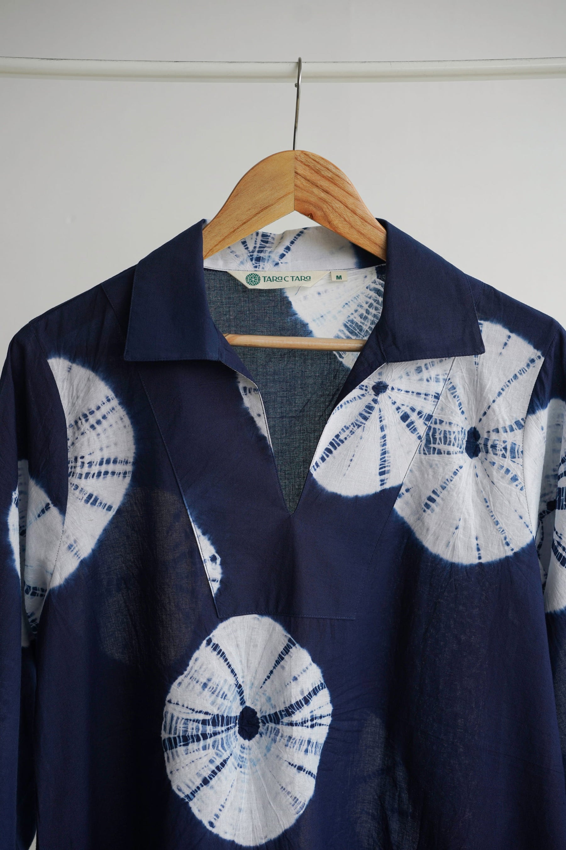 Indigo Shibori Block Print Short Tunic